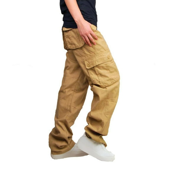 Stamzod Cargo Pants for Men Men's Pants Camouflage Multiple Pockets Military Outdoor Straight Mens Fitness Hiking Pants Men