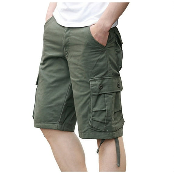 Summer Savings! Stamzod Cargo Shorts For Men Cotton Classic Fitting Multipockets Work Shorts Stretch Waist Lightweight Outdoor Hiking Shorts