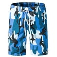 thumbnail image 1 of Stamzod Mens Shorts Five-Point Quick Dry Sports Surfing Short Camouflage Plus Size Seaside Vacation Beach Shorts with Drawstring, 1 of 6