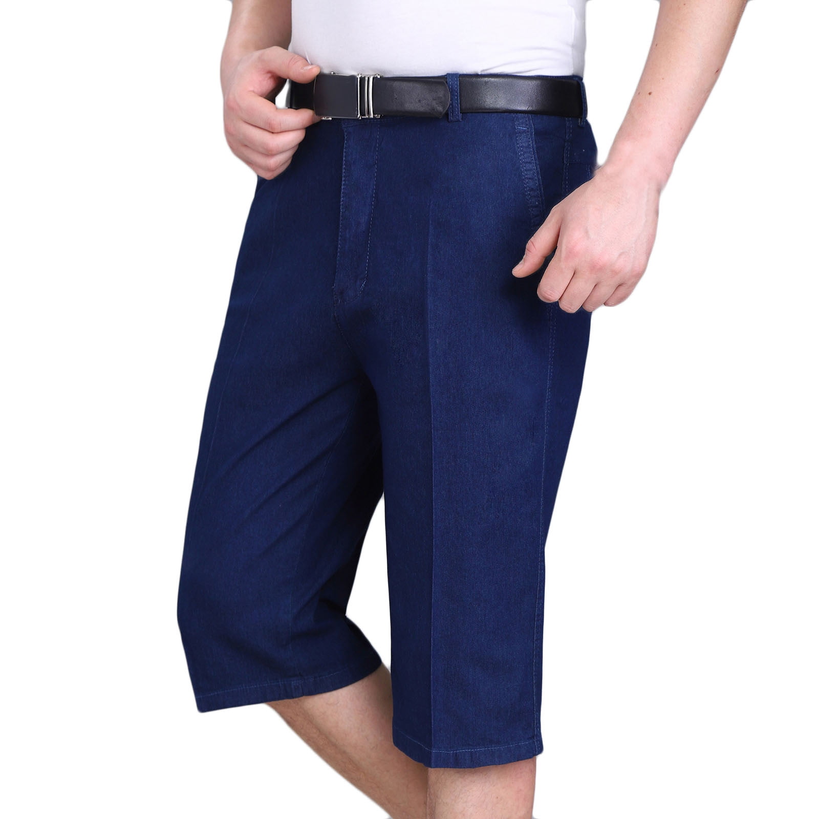 Summer Savings Stamzod Clearance Mens Stretch Denim Shorts Casual Flat