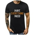 thumbnail image 1 of Stamzod Men Clothes Couple His and Hers Short Sleeve Matching T Shirts Letter Print Plus Size Casual Tee Men's Clothing, 1 of 7