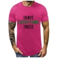 thumbnail image 1 of Stamzod Men Clothes Couple His and Hers Short Sleeve Matching T Shirts Letter Print Plus Size Casual Tee Men's Clothing, 1 of 7