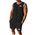 thumbnail image 1 of Stamzod Men's Short Set 2 Piece Outfits Fashion Workout Athletic Sleeveless Tank Top and Shorts Set Plus Size Track Suits for Men Set, 1 of 6