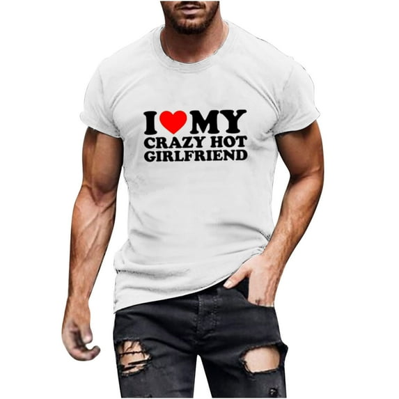 Summer Savings! Stamzod Men's T Shirts Summer Clearance Men Clothes Casual Shirts Loose Letter Printed Pocket Short Sleeve Plus Size Plus Size T Shirts For Man