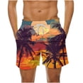 thumbnail image 1 of Stamzod Mens Swim Trunks Plus Size Fashion Palm Tree Printed Beach Bathing Suit Quick Dry Causal Board Shorts Swimwear with Pockets, 1 of 6