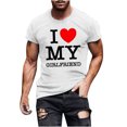 thumbnail image 1 of Summer Savings! Stamzod Mens T Shirts Casual Clearance Men Clothes Crewneck T-Shirts Letter Print Short Sleeve Basic Tee Men's Tops, 1 of 5