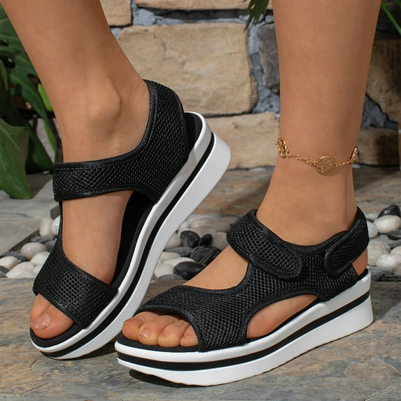 Summer Sandals for Women Fashion Women Casual Round Head Sandals Comfy Beach Casual Shoes