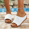 thumbnail image 1 of Womens Sandals Fashion Casual Summer New Open Toe Retro Sandals Hollow One-Line Wedge Heel Slippers, 1 of 9