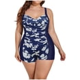 thumbnail image 1 of Summer Savings! TAGOLD Plus Size Summer Swimsuit for Women,Large Size Swimsuit Womens Fashionable And Sexy Printed One P Iece Swimsuit Dress Chest Pad No Steel Support Conservative One P Iece Swimsuit, 1 of 5