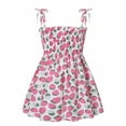 thumbnail image 1 of TAGOLD Summer Baby Girls' Sleeveless Suspender Dress Strawberry Floral Children's Clothing White 3-4 Years, 1 of 6