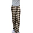 thumbnail image 1 of TAGOLD Summer Pants for Womens,Womens Plus Size Pants, Fashion Casual Women Plaid Printed Ladies Leggings High Waist Keep Warm Long Pants, 1 of 5