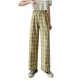 thumbnail image 1 of TAGOLD Summer Pants for Womens,Womens Plus Size Pants, Fashion Casual Women Plaid Printed Ladies Leggings High Waist Keep Warm Long Pants, 1 of 6