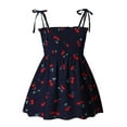 thumbnail image 1 of TAGOLD Summer Toddler Baby Girls Sleeveless Sling Dress Graphic Print Children's Clothing Blue 2-3 Years, 1 of 6