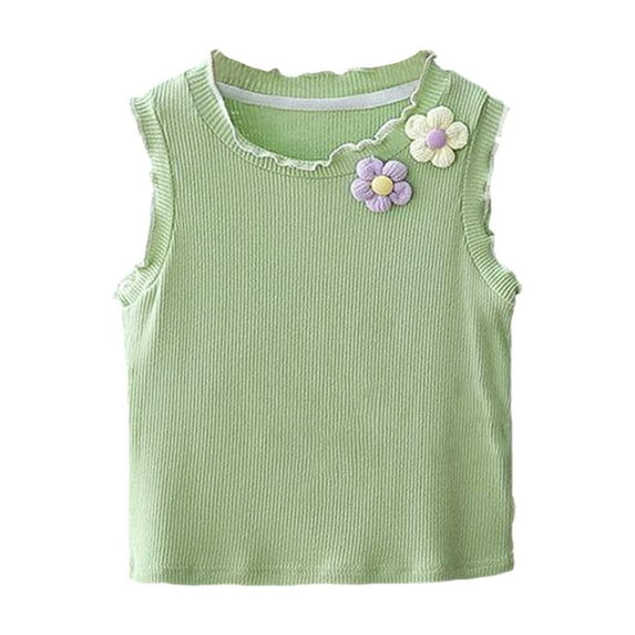 Summer Savings! TAGOLD Toddler Girls Boys Summer Blouses Tops,1-5 Years Children's Wear Girl's Ear Tank Top Summer Baby Top Girl's Strap Sleeveless Bottom