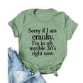thumbnail image 1 of TAGOLD Womens Plus Size Summer Tops,Womens Plus Size Tops,Women's Casual Funny Letter Printed Round Neck Short Sleeve Tops Blouse T-Shirt Green XXXL, 1 of 3