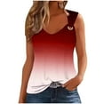 thumbnail image 1 of Summer Tank Top for Women Fashion Ombre Shirt Round Neck Sleeveless Blouse Tops with Ring Casual Summer Tank Shirts, 1 of 3