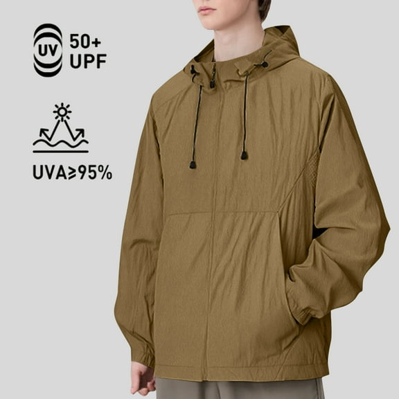 Men's Summer Breathable Sun Protection Clothing Outdoor Fitted Hooded Fishing Clothing Coat