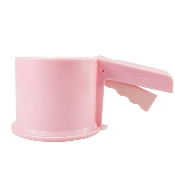 Viflosae Kitchen Supplies New Plastic Flour R Sieve Filter Baking Icing Sugar Powder Strainer Handle Screen Squeezing Screen for Kitchen Counter - Kitchen Gadge Items