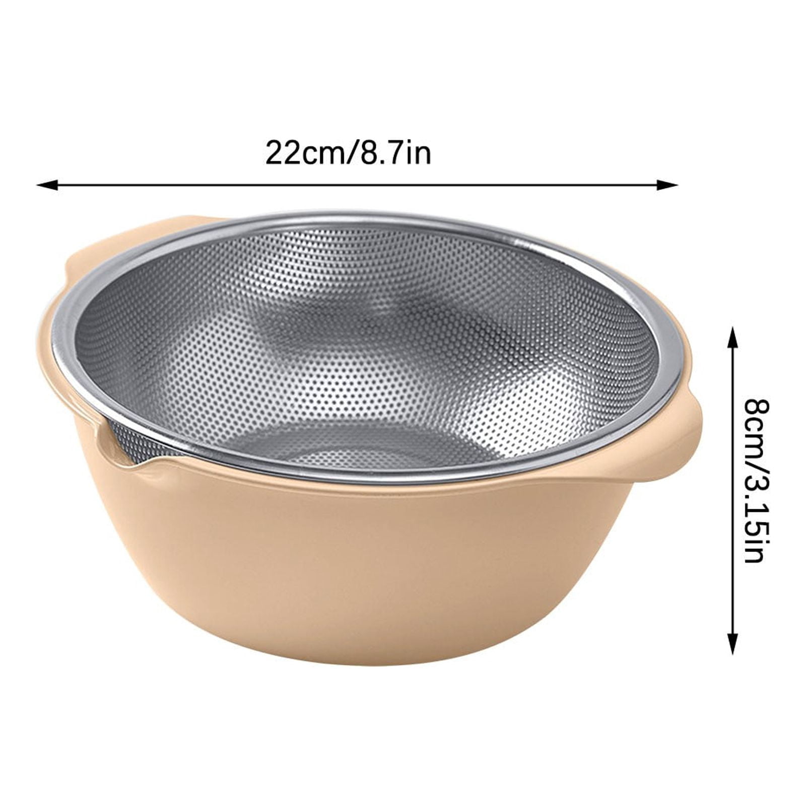 WJSXC 304 Stainless Steel Microporous Colander with Handle, Rice ...