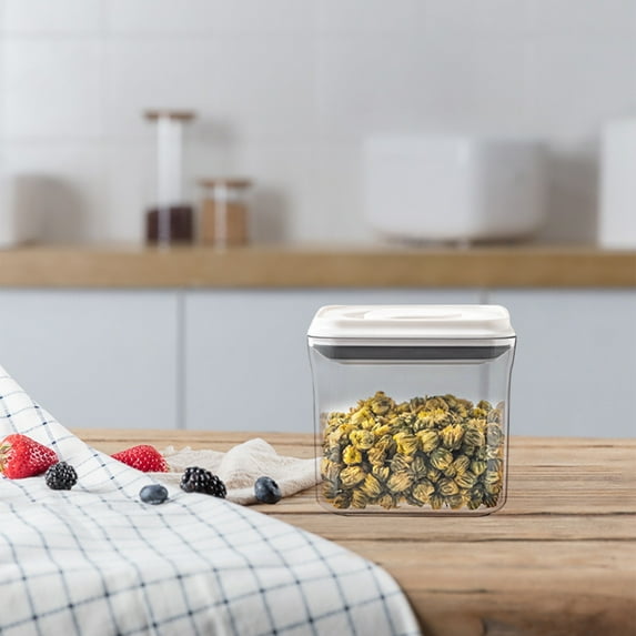 Summer Savings WJSXC Airtight Food Storage Container, 1 Piece BPA-Free Plastic Cereal Container with Easy-Lock Lid for Kitchen Pantry Organization and Storage Clear S
