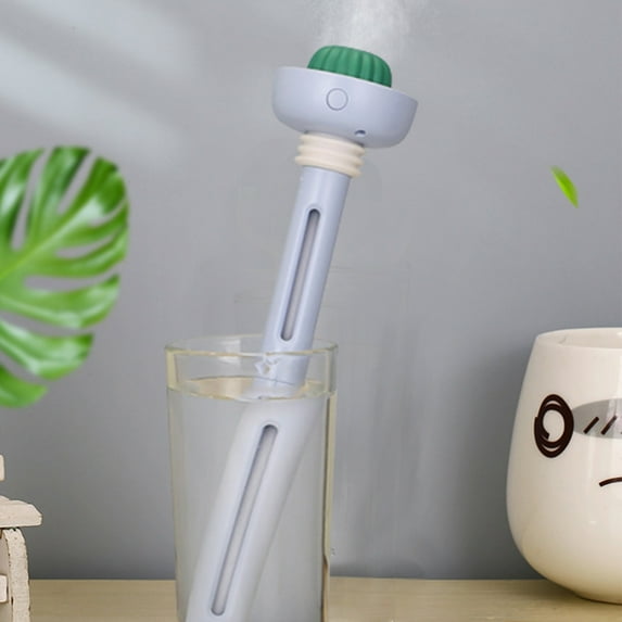 Summer Savings WJSXC Portable Mini Humidifier, Small Desk Humidifier, USB Desktop Humidifier for Plants Bedroom Travel office Home, Super Quiet Blue