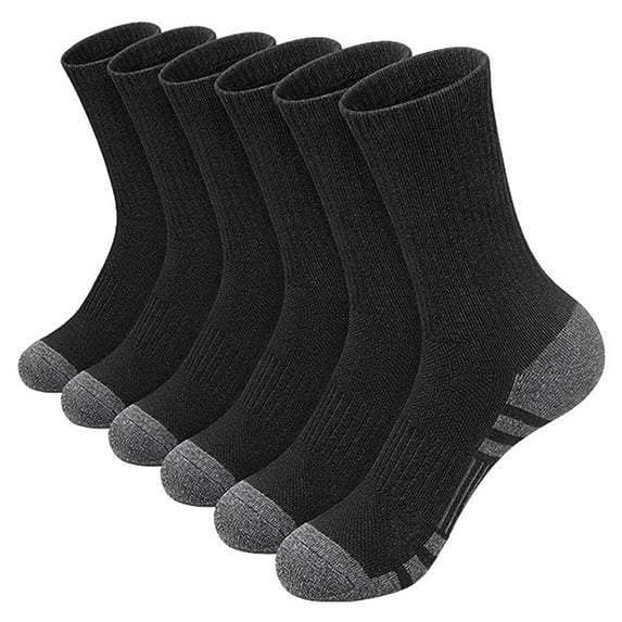 Summer Savings WTXUE Crew Socks, Socks for Men 5-Pack Men's Basketball Socks Solid Color Short Socks 5Pc 5-Pack