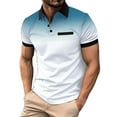 thumbnail image 1 of Summer Savings WTXUE Polos Short Sleeve, Lapel Golf Shirts for Men Spring Summer Casual Buttons Lapel T Shirt Tops Solid, Workwear for Men White XL, 1 of 6