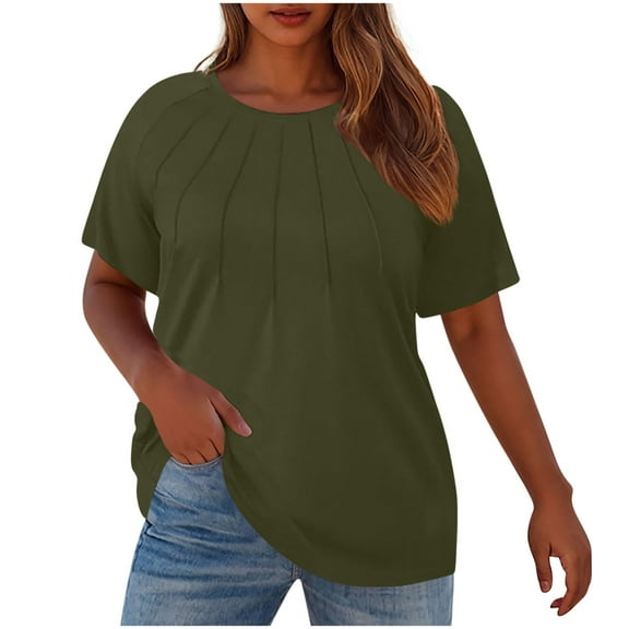 Womens Tops 2025 Fashion Plus Size Casual Solid Color Lock V-neck Sleeveless Top
