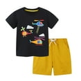 thumbnail image 1 of Summer Savings! Yievot 2Pcs Baby Boy Clothes Short Sleeve T-Shirt And Solid Drawstring Shorts Set Lightweight Soft Infant Outfits Set 2-7 Years On Clearance 2024 Summer Clothes, 1 of 6