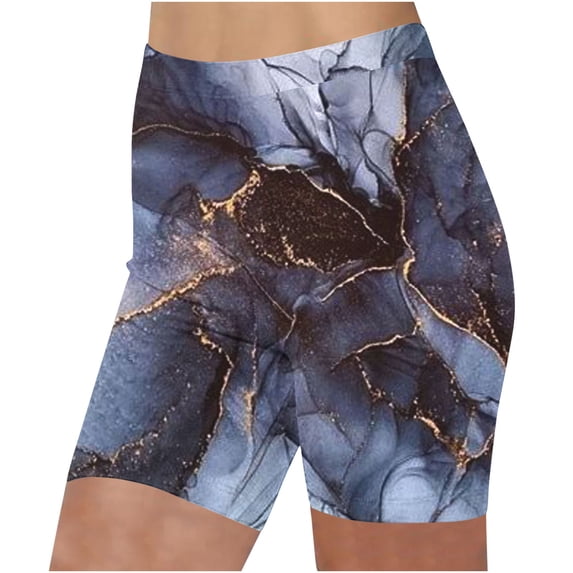 Summer Savings! Yoga Shorts for Womens 2025 Plus Size High Waist Fashion Printed Yoga Leggings Fitness Running Gym Ladies Solid Sports Active Three Minutes Pants