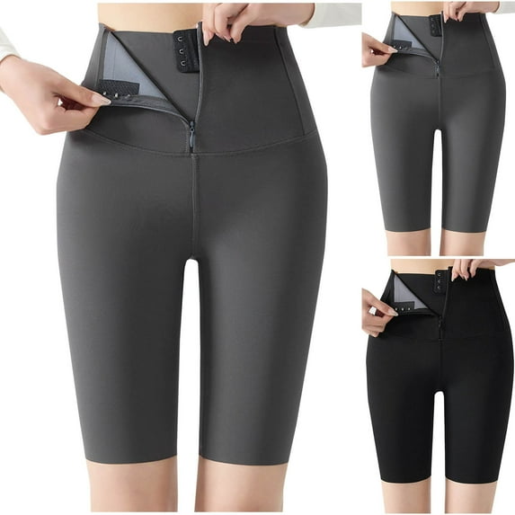 Yoga Shorts for Womens 2025 Plus Size High Waist Fashion Solid Color High-Waisted Abdomen-Slimm Hip-Lifting Yoga Half Shorts Pants