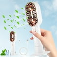 thumbnail image 1 of SummerYZEGDCH Portable Mini Fan Handheld Blade Fan Student Outdoor Carrying Mute Small Fan USB Rechargeable, 1 of 8