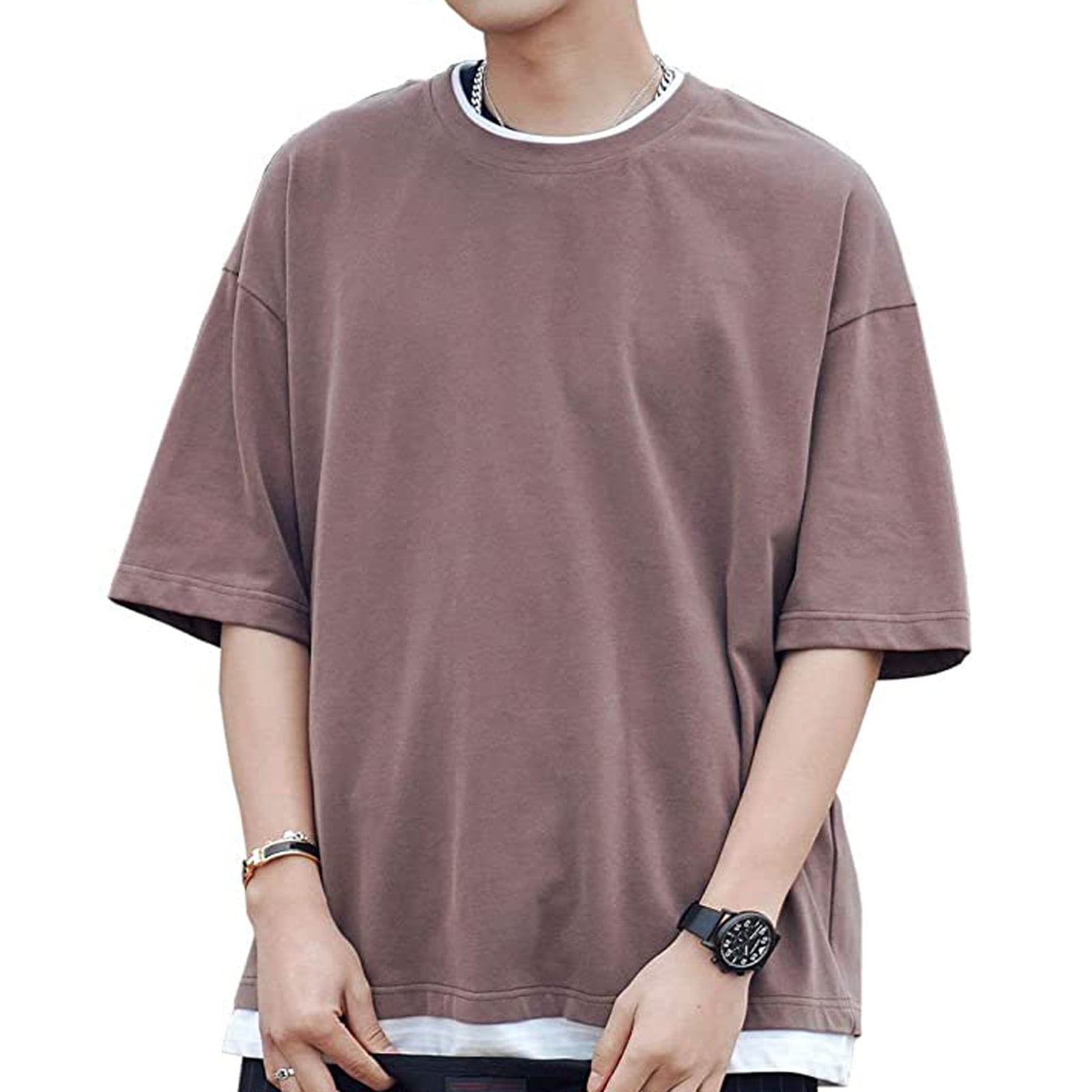 Summer Savings! Zpanxa Mens Oversized T Shirts Short Sleeve Summer Savings! Zpanxa Mens Oversized T Shirts Short Sleeve