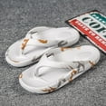 thumbnail image 1 of Summer Savings! Zpanxa Slippers for Women Couple WoMen Orthotic Flip Flops Arch Support Soft Thong Sandals Slippers Flip Flops for Women White 45-46, 1 of 8
