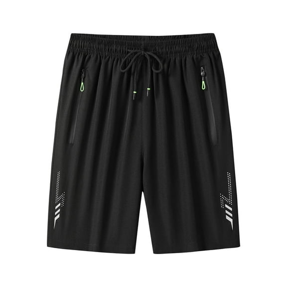 cocolona Mens Plus Size Gym Workout Shorts Elastic Waist Drawstring Zipper Pockets Running Shorts Summer Casual Lightweight Comfy Shorts