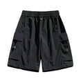 thumbnail image 1 of cocolona Mens Summer Casual Gym Shorts Elastic Waist Drawstring Multipocket Cargo Shorts Lightweight Comfy Beach Shorts, 1 of 5