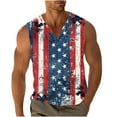 thumbnail image 1 of cocolona Mens Summer Casual Tank Tops Fashion Button V Neck Sleeveless Patriotic T-Shirts Lightweight Comfy Independence Day Tees, 1 of 5