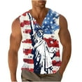 thumbnail image 1 of cocolona Mens Summer Casual Tank Tops Fashion Button V Neck Sleeveless Patriotic T-Shirts Lightweight Comfy Independence Day Tees, 1 of 5