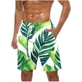 thumbnail image 1 of cocolona Mens Summer Hawaiian Vacation Beach Shorts Fashion Casual Loose Swim Trunks Elastic Waist Drawstring Board Shorts, 1 of 5