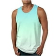 thumbnail image 1 of cocolona Plus Size Mens Tank Tops Crew Neck Sleeveless Muscle T-Shirts Casual Loose Gradient Print Workout Tees Blouse, 1 of 4