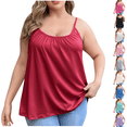 thumbnail image 1 of cocolona Womens Plus Size Tank Tops with Built in Bras Summer Casual Sleeveless Camisole Shirts Pleated Tunic Blouses, 1 of 5