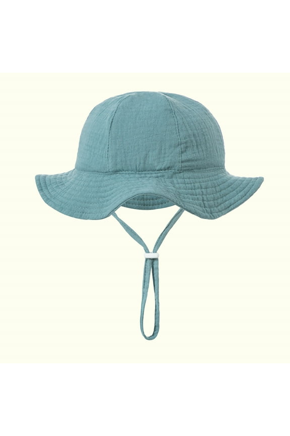 Newborn Hats for Girls Toddler Baby Summer Sun Protection Bucket Hat Fashion Solid Outdoor Sun Hat Cap Baby Hats Baby Sun Hat Fishing Hat 3-12M Newborn Hat Cyber_Monday