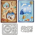 thumbnail image 1 of Summer Sea Background Photo Frame Cutting Dies Rope Wreath Cut Dies Fish Shell Border Die Cuts Anchor Sailboat Cutting Die for Card Making DIY Scrapbooking Crafts, 1 of 7