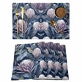 thumbnail image 1 of Summer Sea God Flower Placemats Set of 6, Vintage Floral Purple Plant Farm Non-Slip Place Mats Washable Table Mats for Kitchen Dining Table Decorations Indoor/Outdoor, 1 of 9