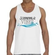 DREAMTEES Summer Sea Vibes Hot Beach Party Tank Top for Men - S M L XL 2XL Graphic Tee - Vacation Outfit Tee Top Gift