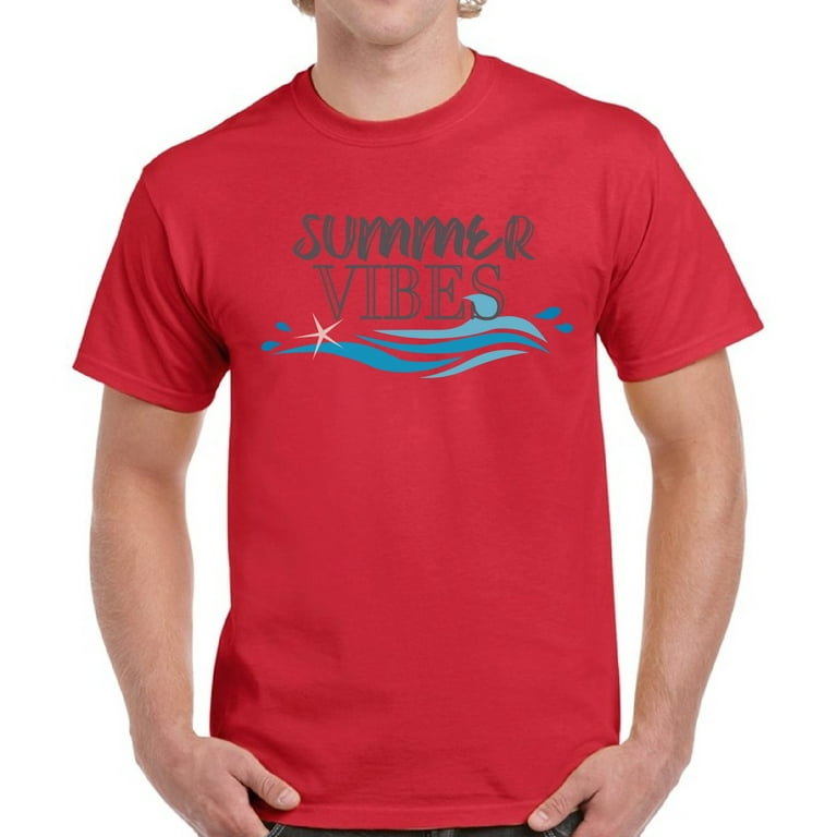 Summer Sea Vibes T-Shirt for Men - S M L XL 2XL 3XL 4XL 5XL Graphic Tee -  Summer Clothes Collection Vacation Shirt Mens 