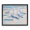 thumbnail image 1 of Stupell Industries Summer Seagulls Crowding Shore Black Framed Floater Canvas Wall Art, design by Sisi and Seb, 25 x 31, 1 of 9