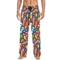 thumbnail image 1 of Summer Seamless Pattern Men's Pajama Pants Cotton Long Sleepwear Lounge Pants S, 1 of 7