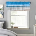 thumbnail image 1 of Summer Seaside Beach Clouds Ocean Valances for Windows,Kitchen Valance Rod Pocket Short Curtain, Modern Style Valance Curtain Window Valances for Bedroom Bathroom Living Room 42x18in, 1 of 9