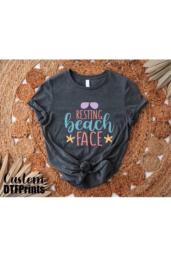 Summer Season Resting Beach Face Vacation Camping T-Shirt All Size S-5XL
